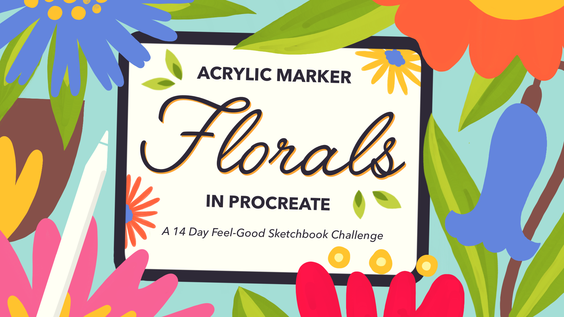 Acrylic_Floral_Class_TN Low Pressure Art-Making with Wonky Shapes